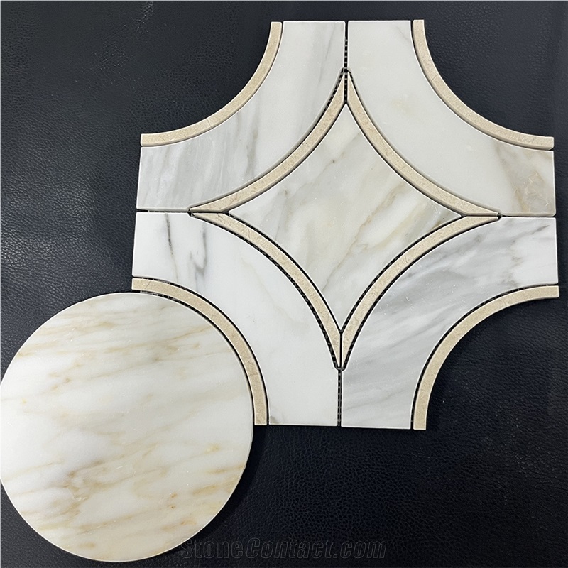 Calacatta Gold Mosaic Tile For Bathroom Kitchen Backsplash